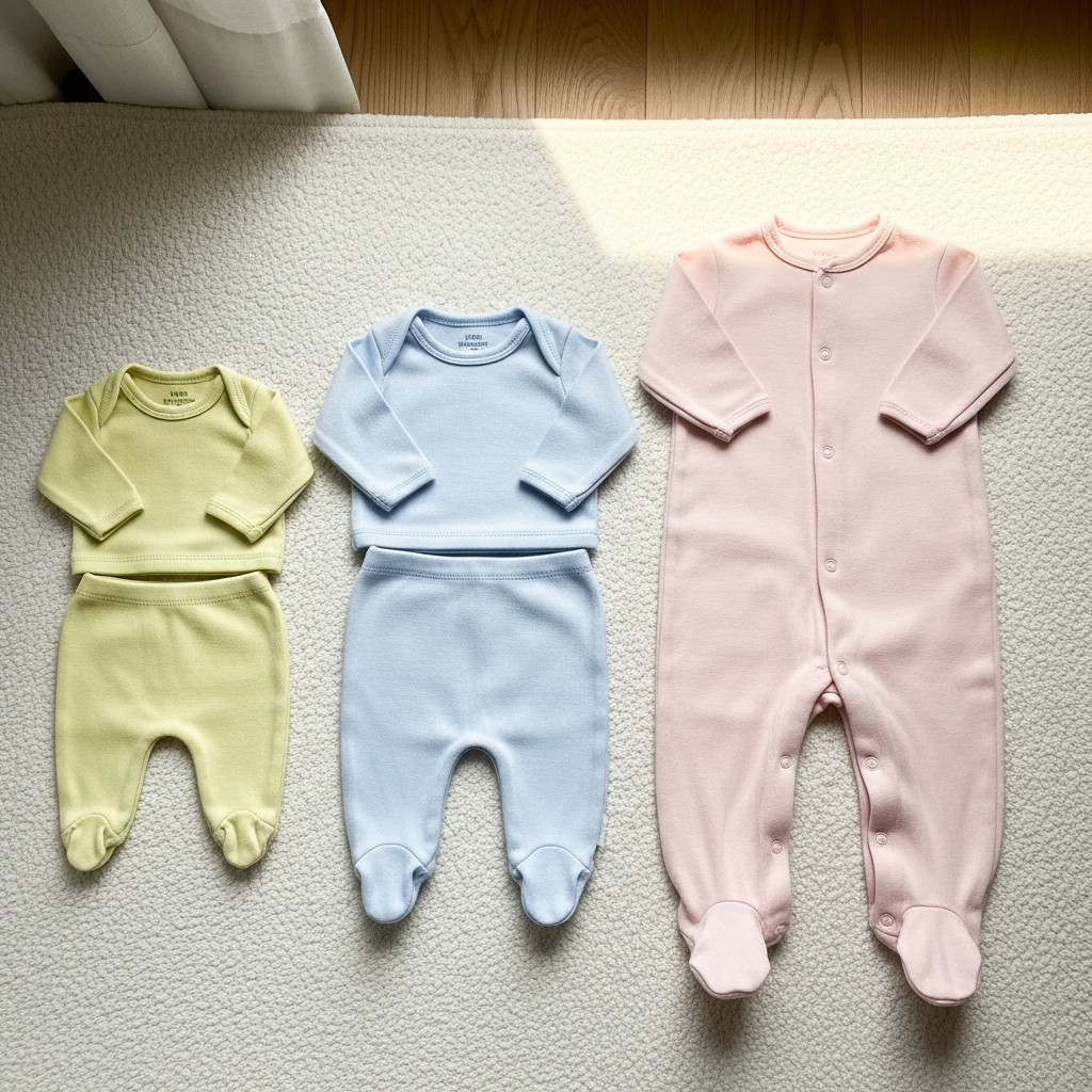 Newborn Clothing Size Comparison Newborn clothing size comparison visual guide for preemie to 0-3 months