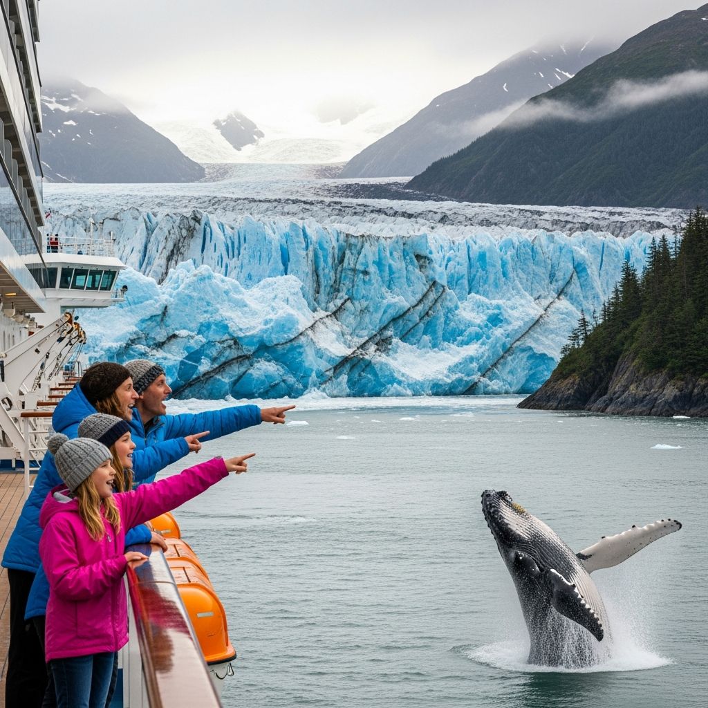 Alaska cruise glacier viewing experience for family adventure vacations