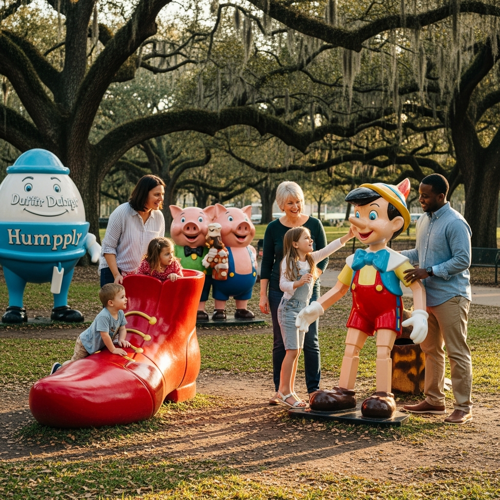 New Orleans family trip City Park Storyland kids March vacation