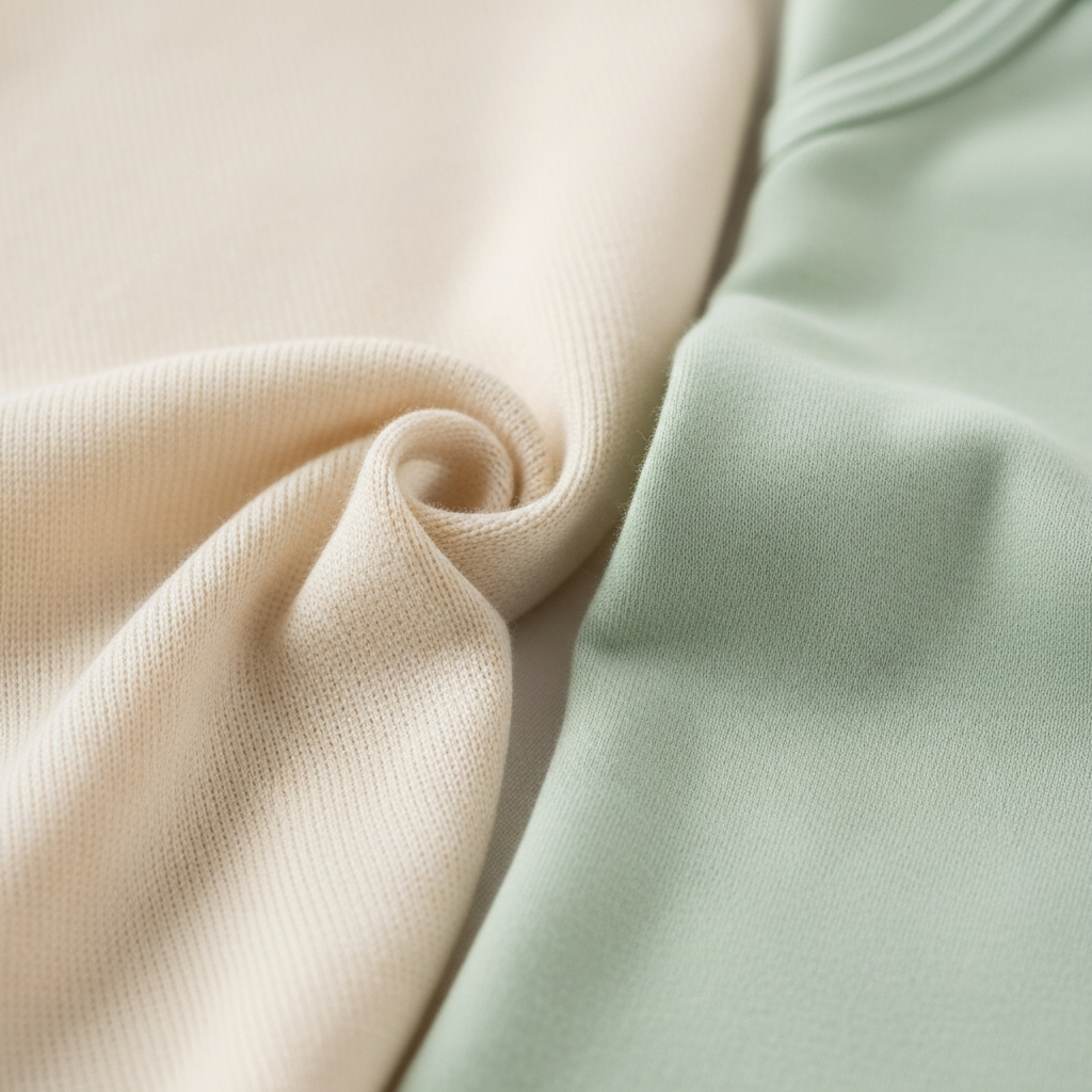 Organische Baumwolle und Bambus-Stofftexturen für Babykleidung