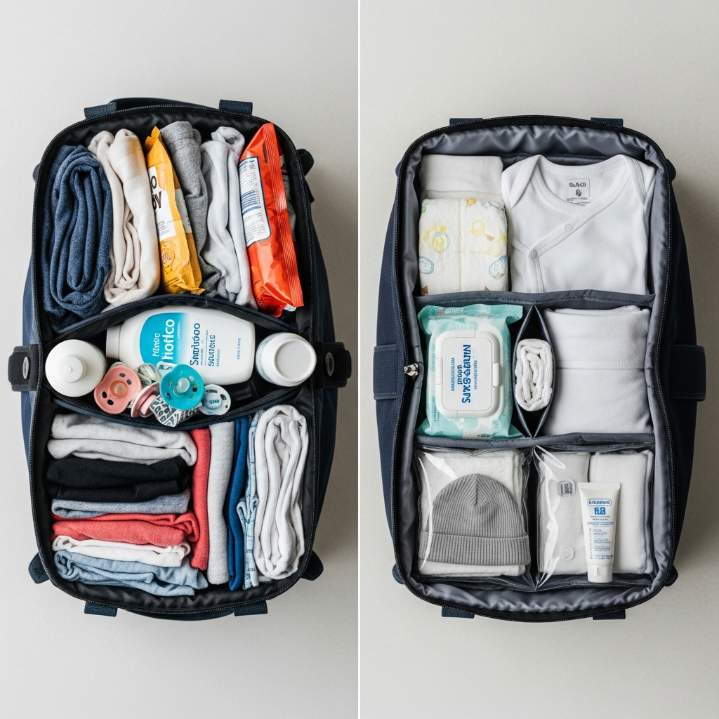 Hospital bag packing mistakes comparison for new parents