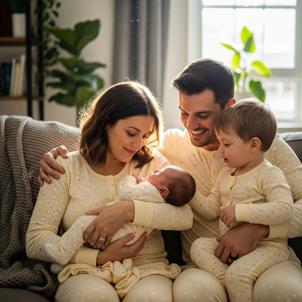 Pyjamas assortis pour chaque membre de la famille Guide de tailles inclusives de pyjamas assortis familiaux du nouveau-né aux adultes pour chaque membre de la famille