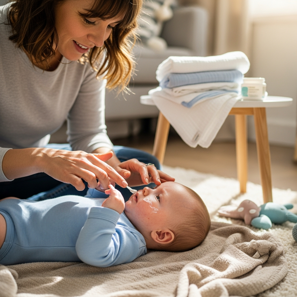 Baby eczema care with soft natural fabrics Gentle baby skin care with soft hypoallergenic fabrics for eczema