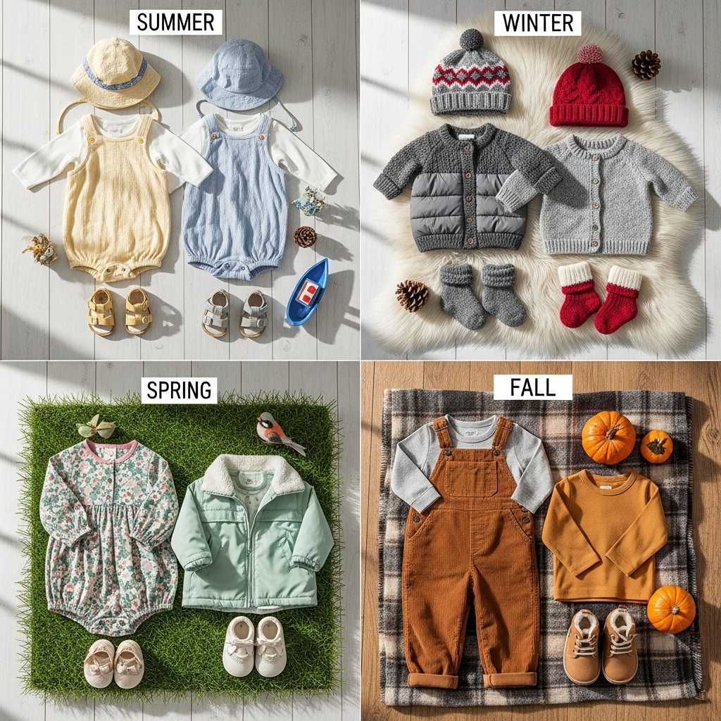 Ropa de dormir para bebés en diferentes estaciones Guía de ropa para bebés por temporada para un mejor sueño todo el año