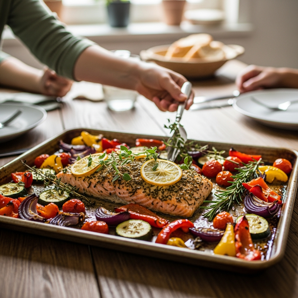 Recette de saumon au four aux herbes méditerranéennes pour la nutrition de fertilité