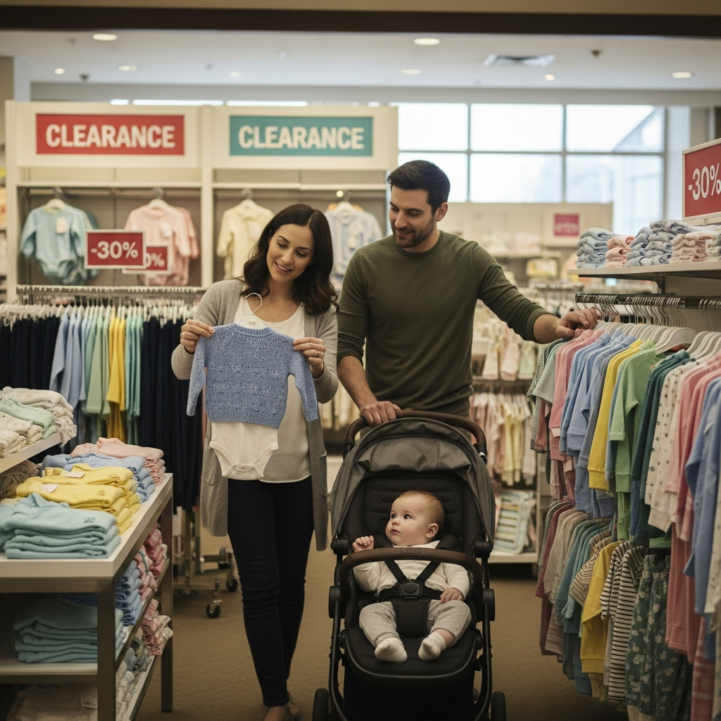 Best time to buy baby clothes on sale showing seasonal shopping strategies