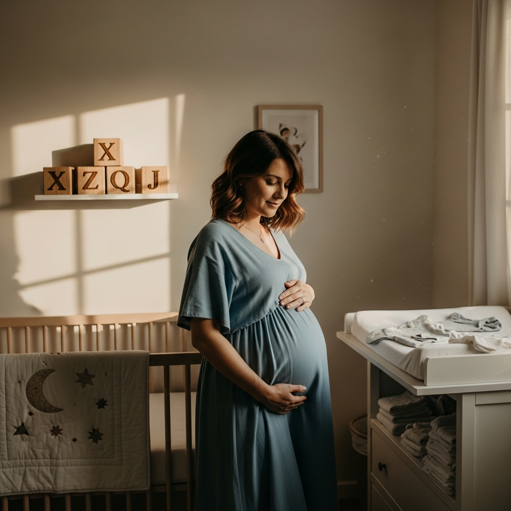 Concept de noms de bébé rares pour la planification de la chambre d’une future maman