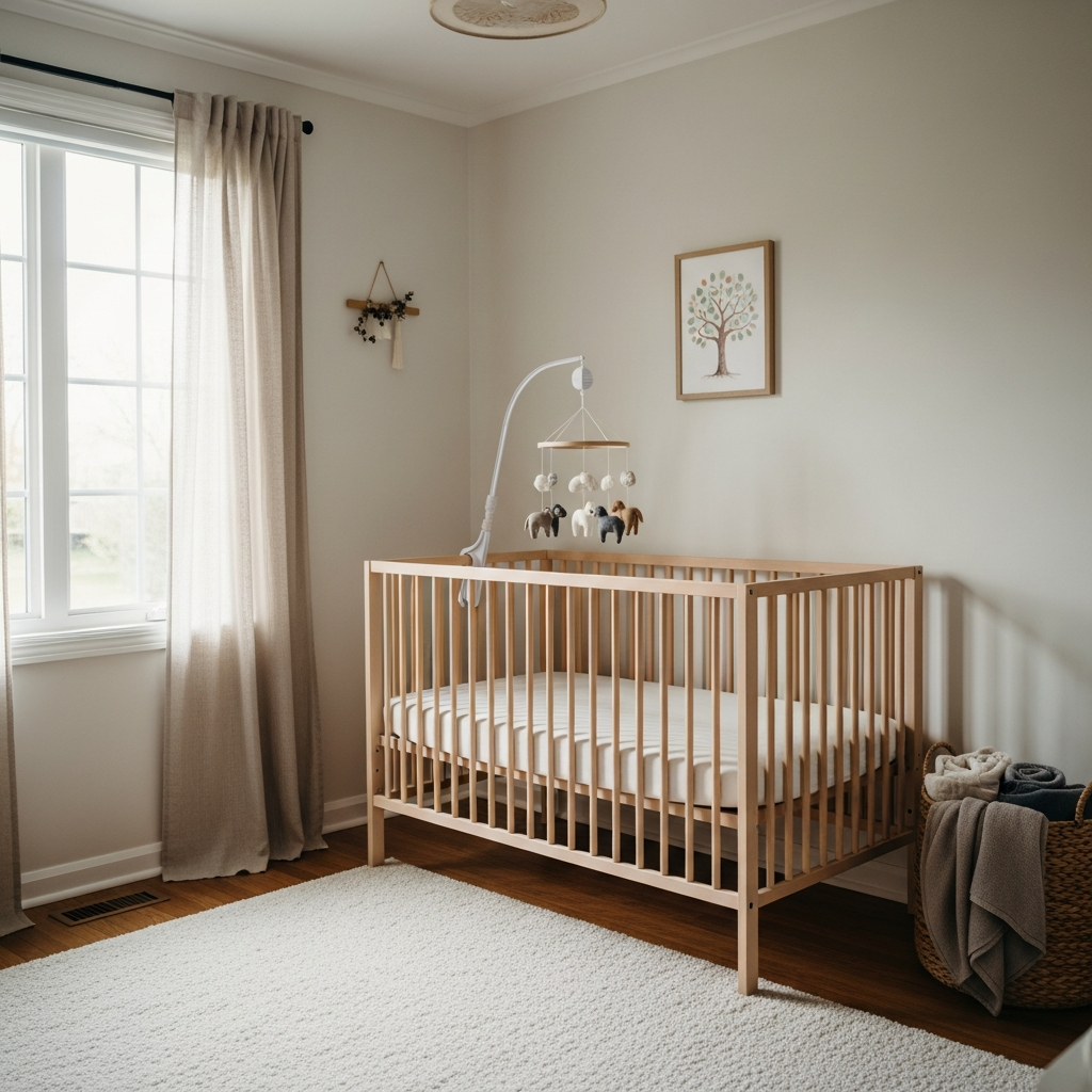 Configuración pacífica de la guardería para el cuidado seguro del recién nacido en casa