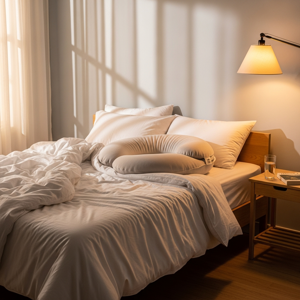 Comfortable sleep setup for managing tiredness during pregnancy