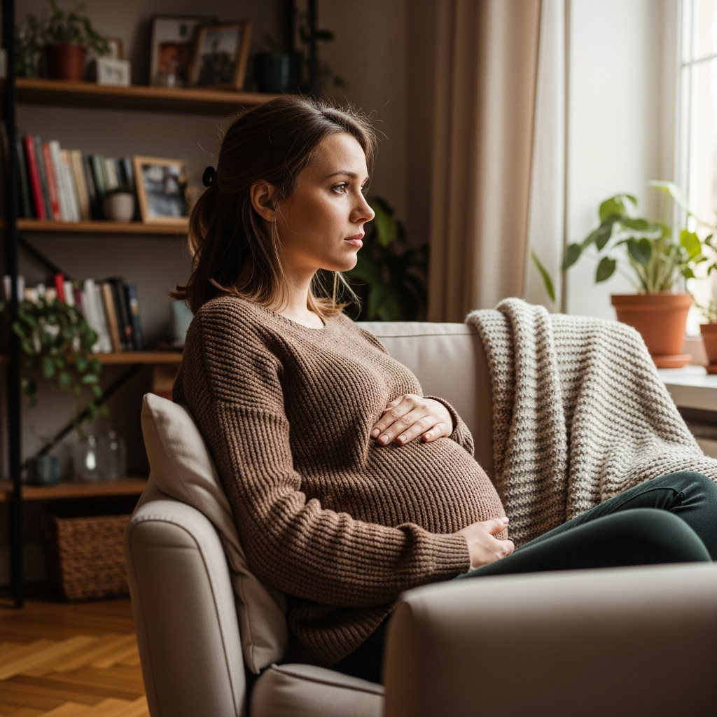 Paradoxe de la solitude pendant la grossesse montrant l'isolement émotionnel malgré le soutien