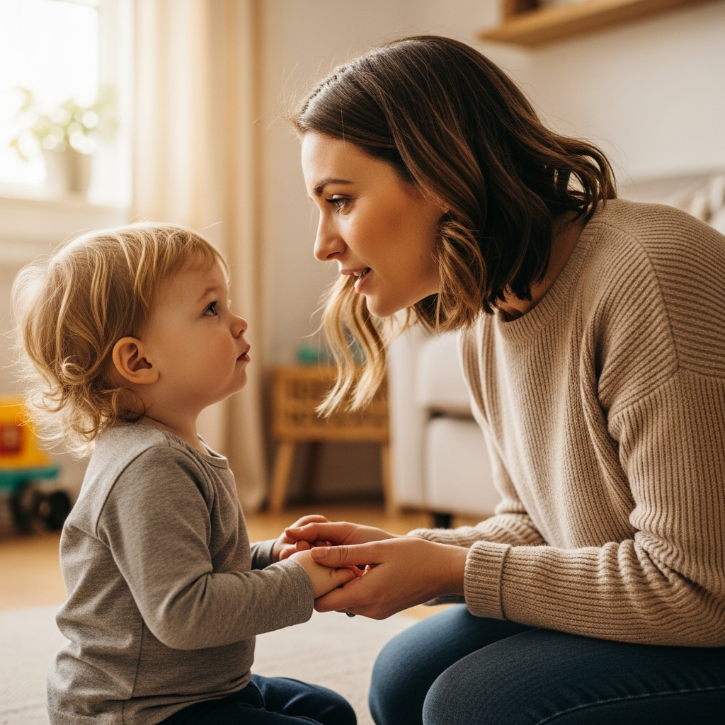 Padre practicando coaching de emociones con el hijo Guía de interacción padre-hijo en coaching de emociones para inteligencia emocional