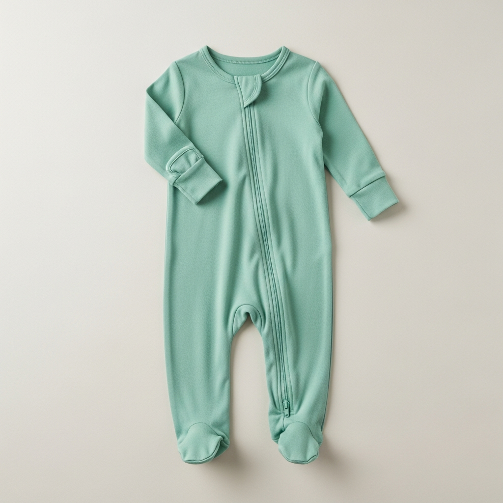 Pijamas de bebé de bambú de calidad - ropa de dormir duradera con cremalleras confiables