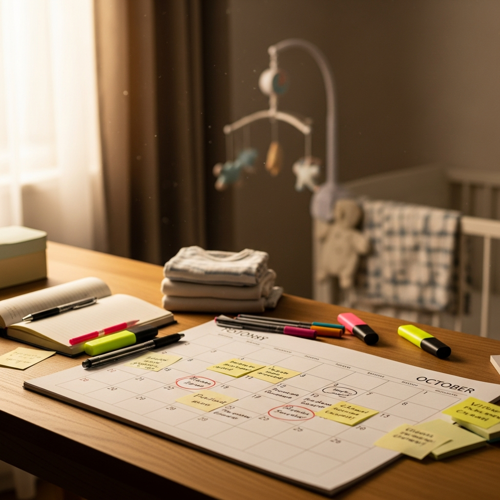 Maternity leave planning calendar preparation for expecting mothers