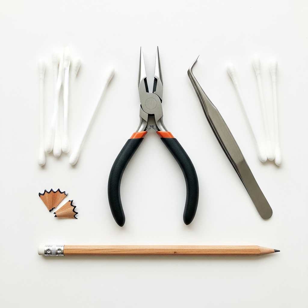 Herramientas de reparación de cremalleras para ropa de bebé - pinzas, lubricantes y suministros