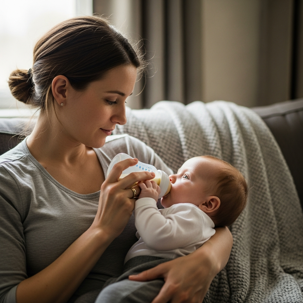 Parent recognizing newborn growth spurt signs visual guide
