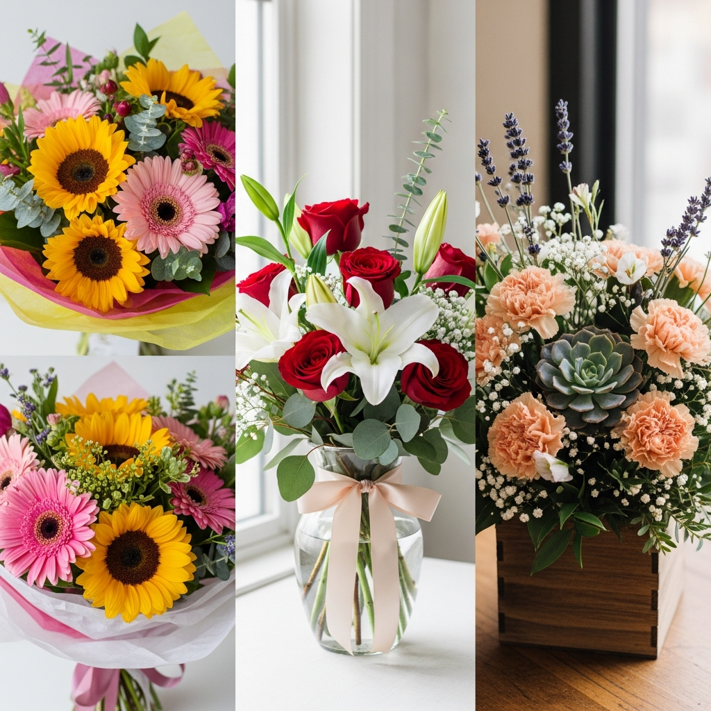 Valentinstagsblumen für Ehefrau Freundin Mama Freunde Strauß-Stile