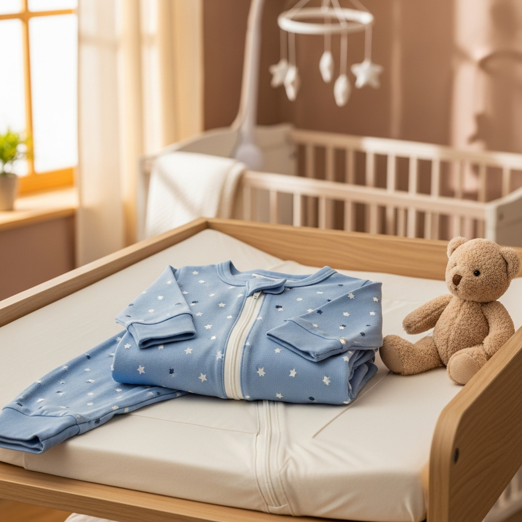Pijamas de bebé bien mantenidos con cremallera funcionando - consejos de prevención para ropa de dormir para bebés