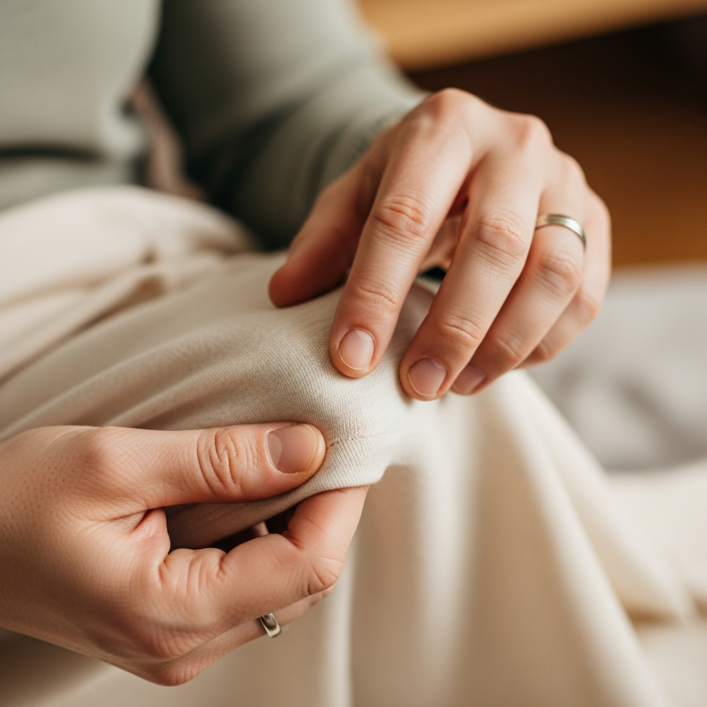 Bamboo fabric quality touch test visual guide for parents