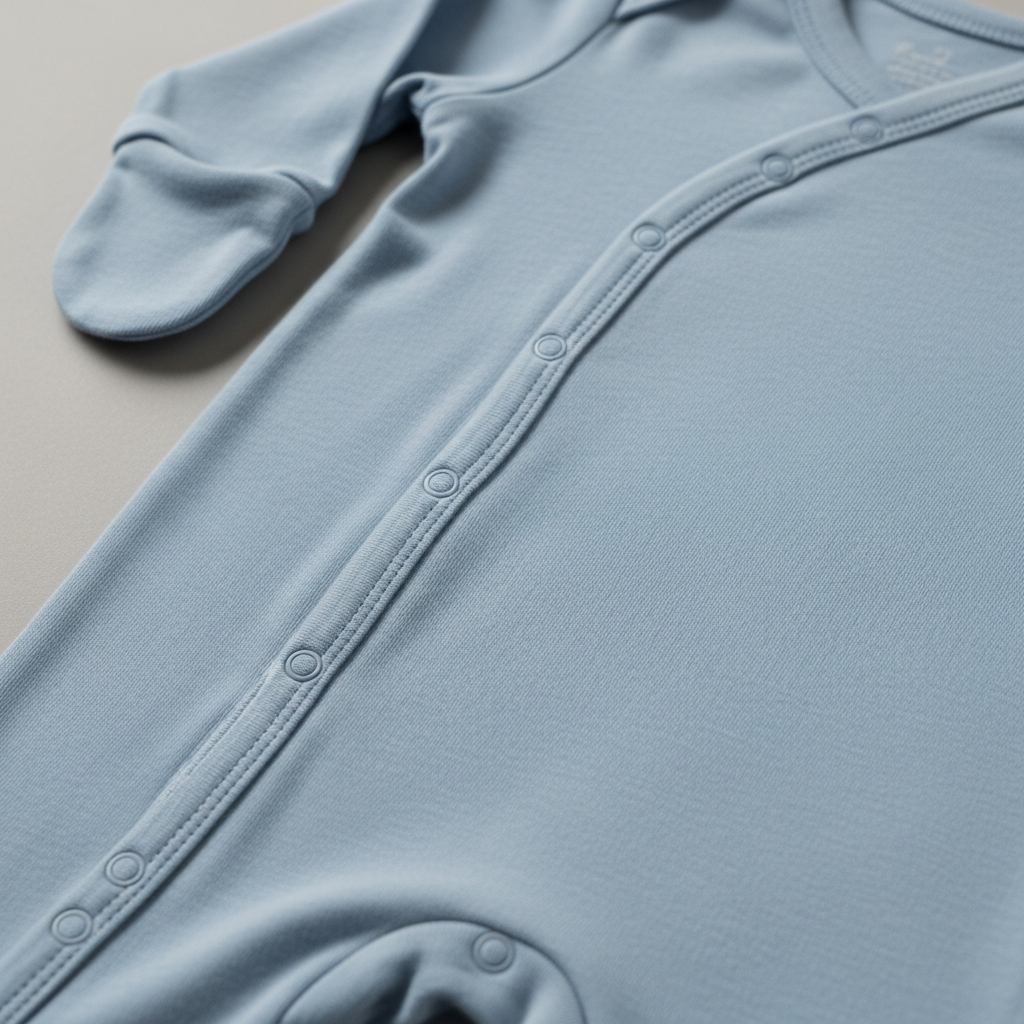 Pijama amigable con el eczema para bebé con guantes plegables y costuras planas