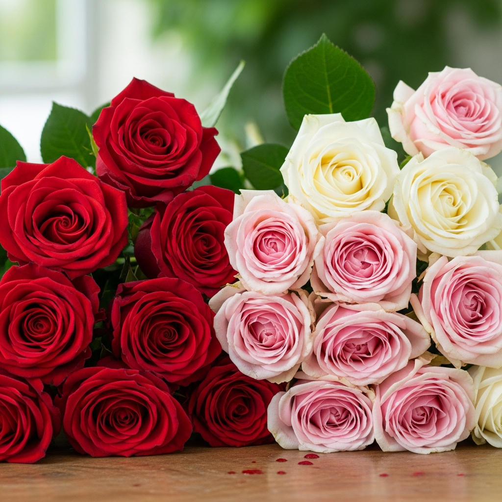 Rosenfarbenbedeutungen für Valentinstagsgeschenk-Leitfaden