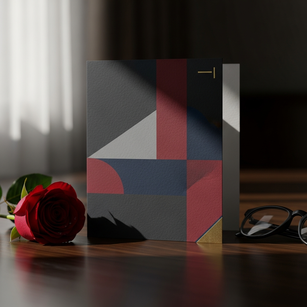 Tarjetas del Día de San Valentín para él Tarjeta estilosa del Día de San Valentín con diseño masculino moderno