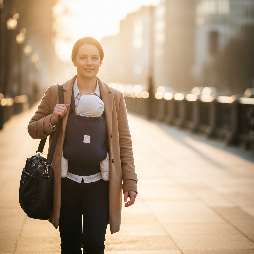 Nouveau parent marchant vers le travail après le congé de maternité en naviguant dans le changement d'identité et la matrescence