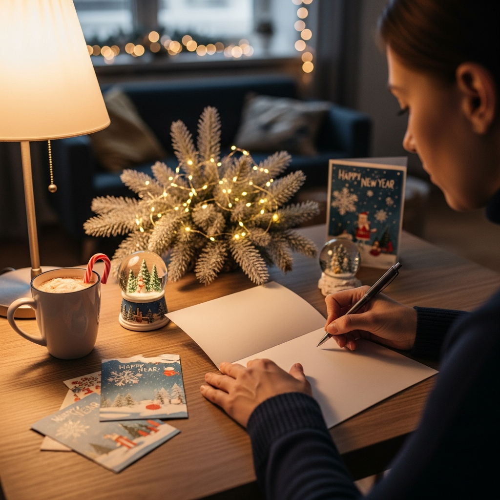 Writing heartfelt personalized New Year messages for family