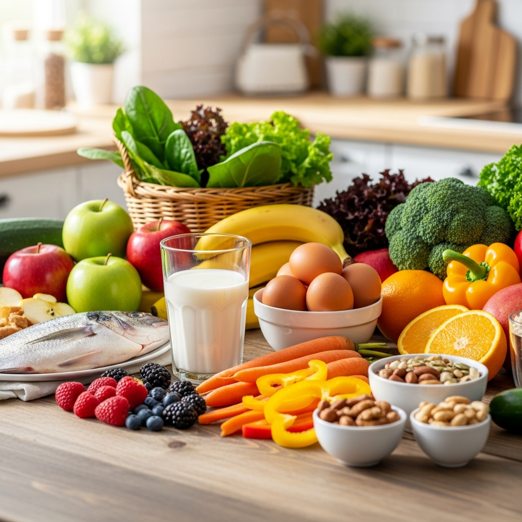 Key supporting healthy development Essential nutrients for child height growth including protein calcium vitamin d and zinc rich foods