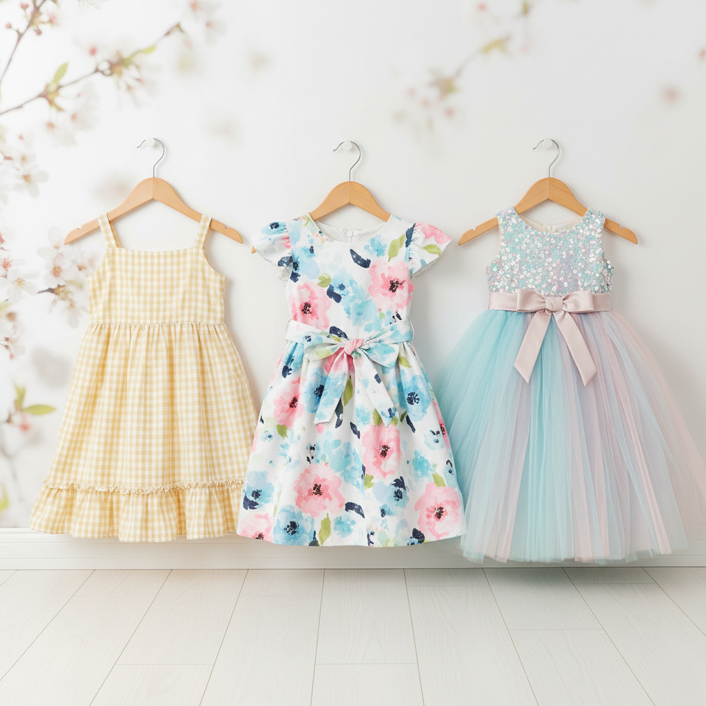 Easter dress comparison casual sundress dressy casual floral and fancy tulle dress options for girls