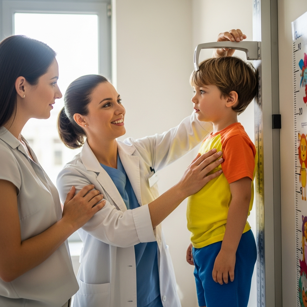 Child height measurement and growth tracking