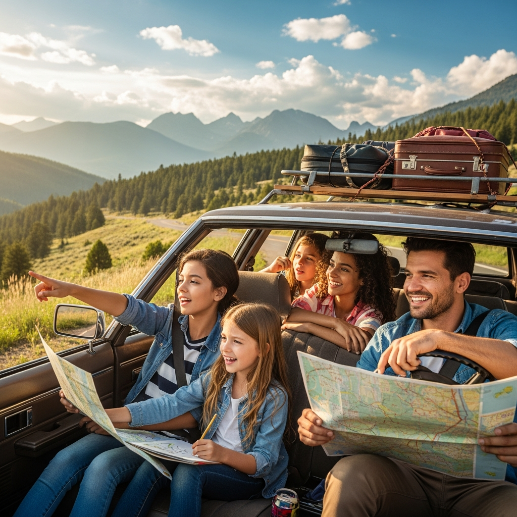 Epic road trip adventures visual guide for family summer vacation