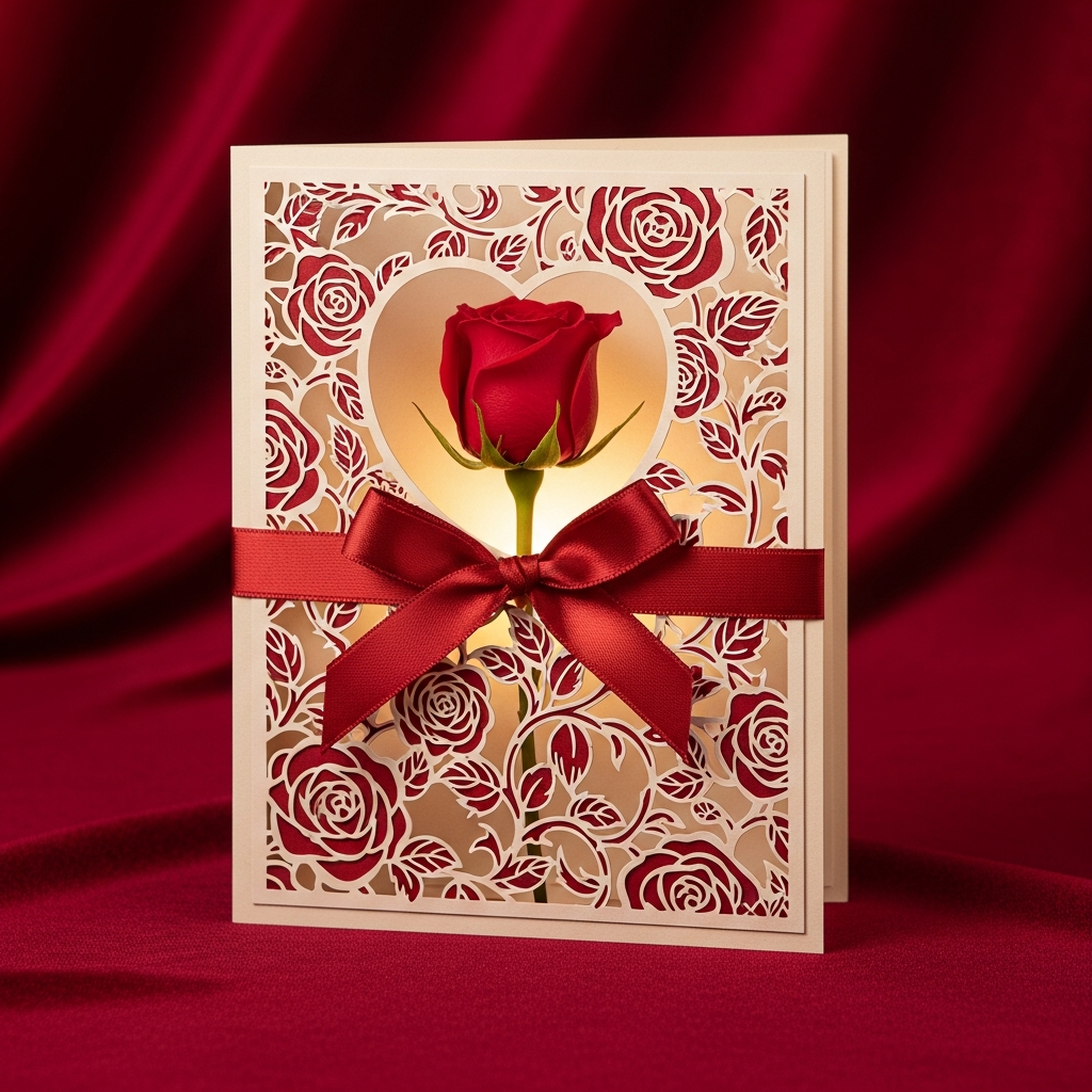 Tarjetas del Día de San Valentín para esposo Tarjeta romántica del Día de San Valentín para esposo con diseño elegante