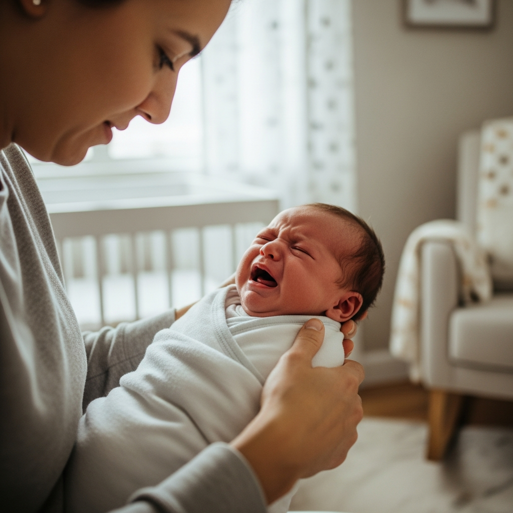 Técnica de arrullo para calmar al bebé recién nacido que llora