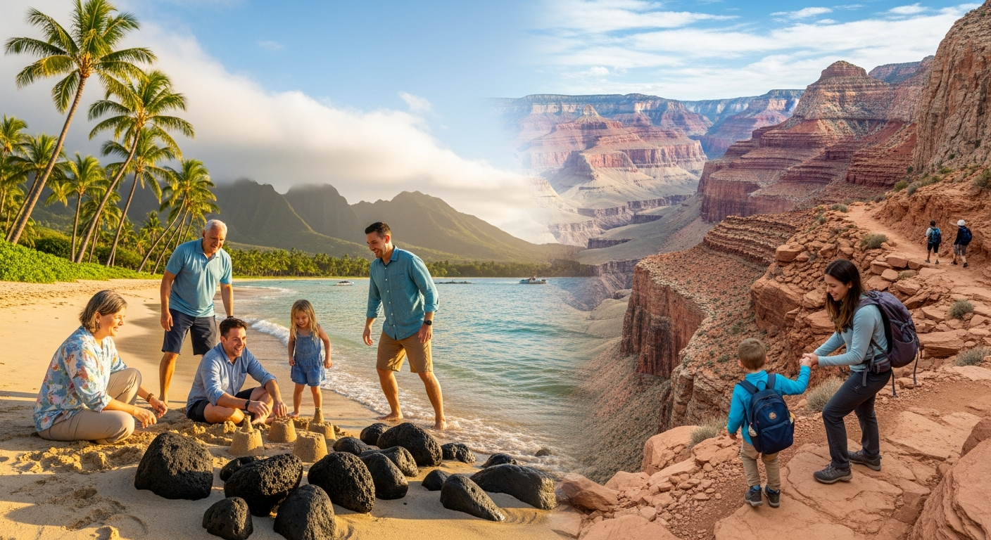 Hawaii family vacation March 2026 nature beach spring break destinations