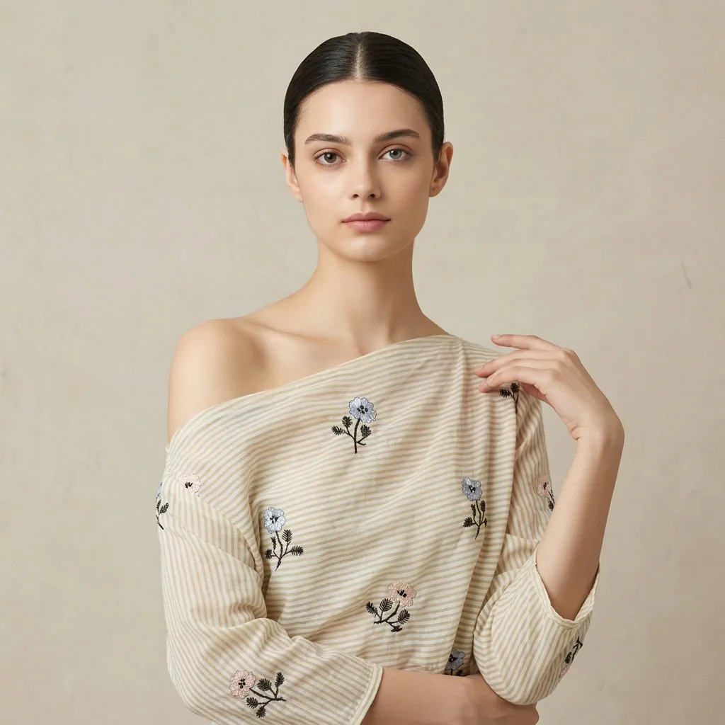 AI-generated on-model crop top catalog photo