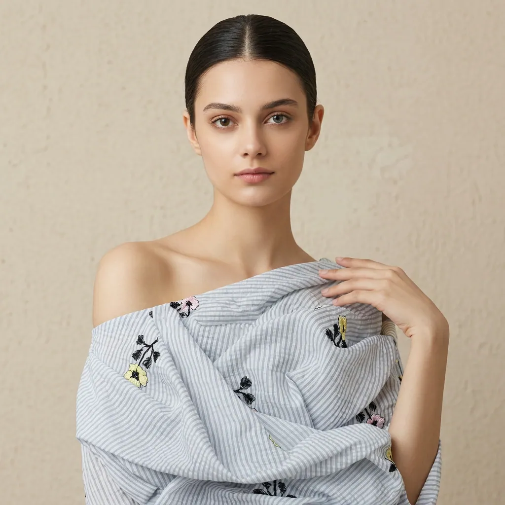 AI-generated on-model crop top catalog photo