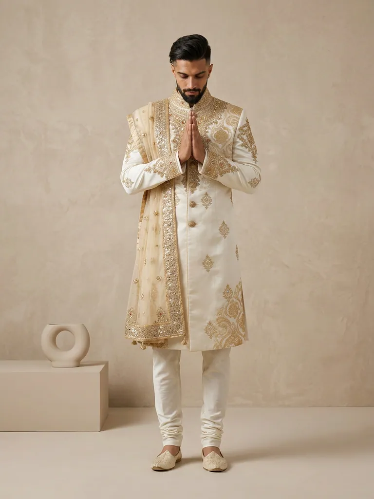 AI-generated on-model menswear catalog photo