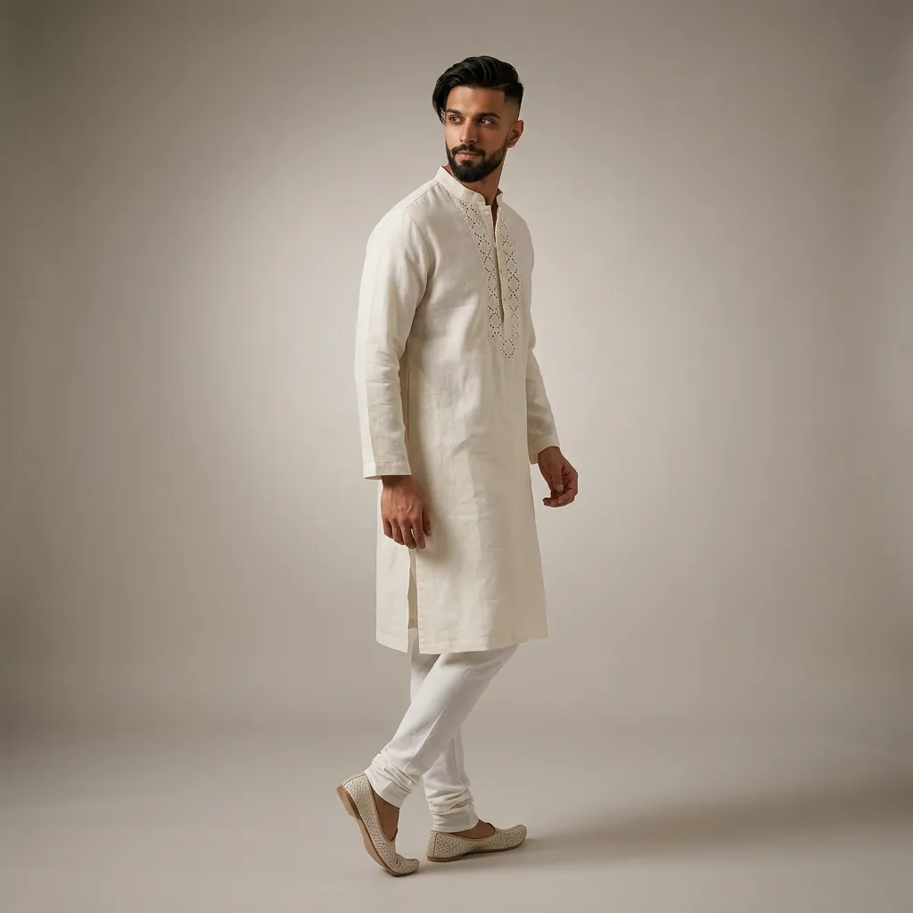 AI-generated on-model menswear catalog photo