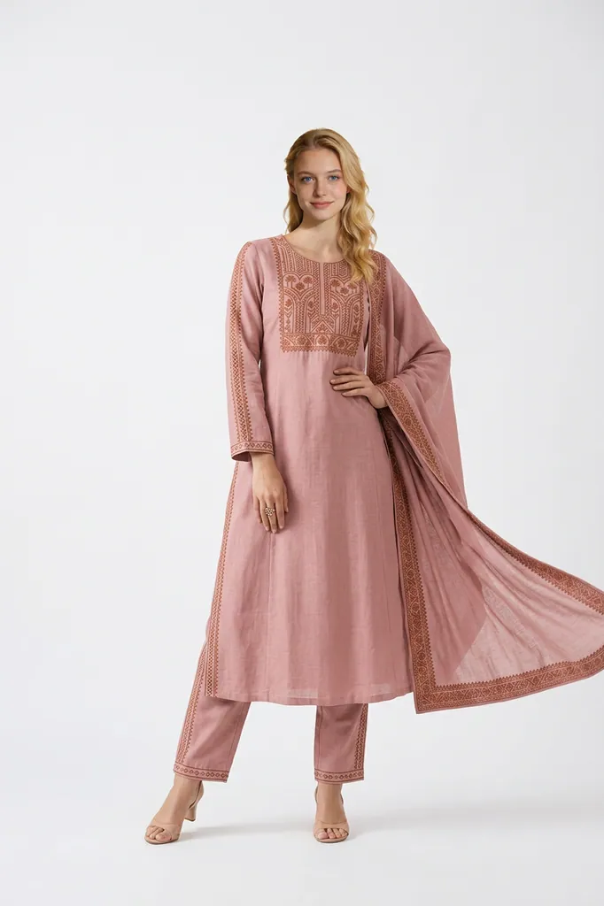AI-generated on-model salwar suit catalog photo