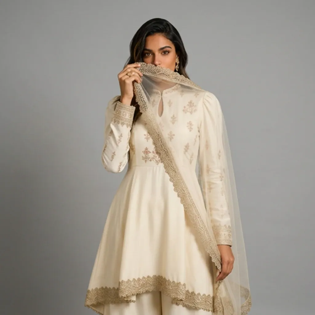 AI-generated on-model salwar suit catalog photo