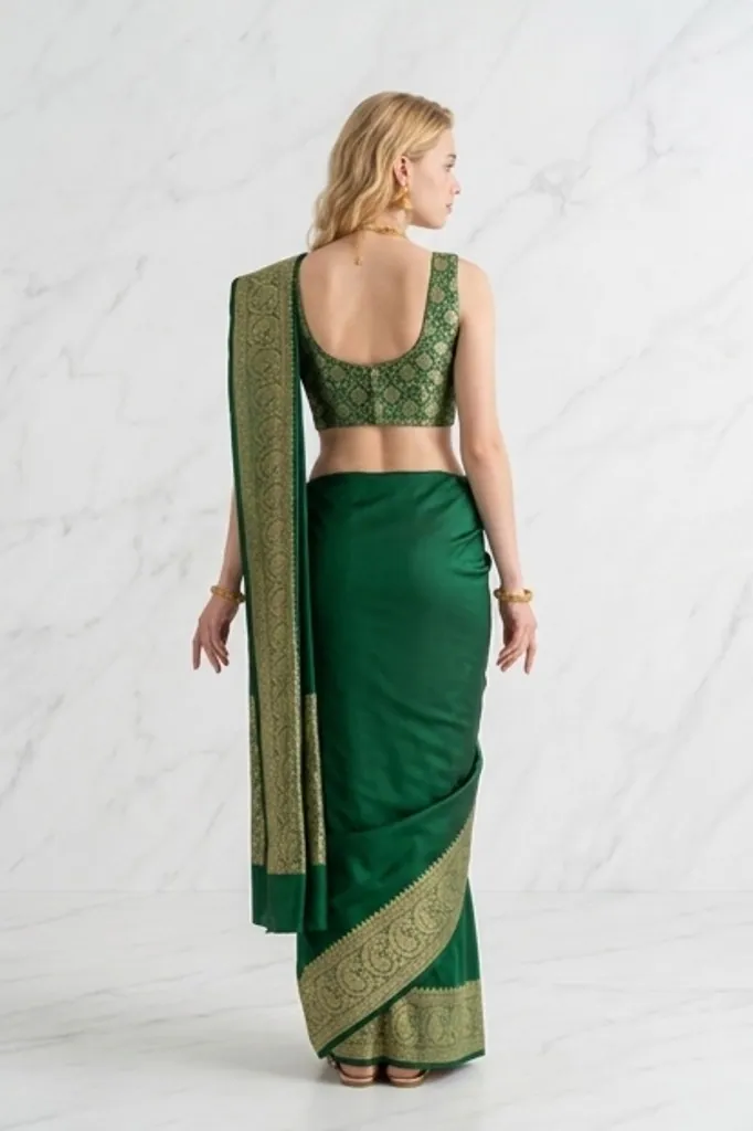 AI-generated on-model saree catalog photo