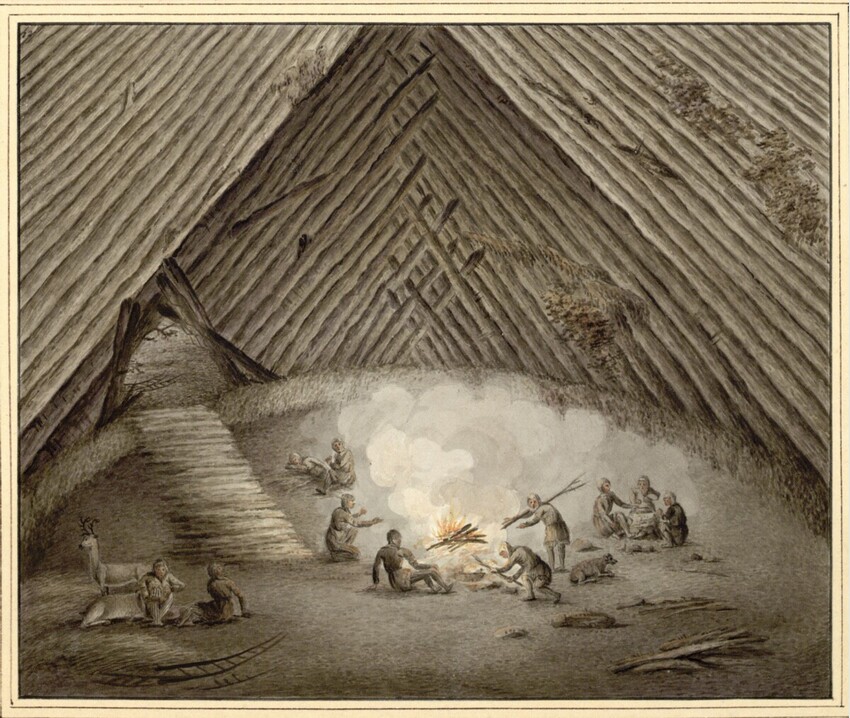 After Louis François Marquis de Beaumanoir (Frankreich/Russland, 1777 - 1810) | Eskimohütte | Displayed motifs: Camel, Putto, Angel, Person, 