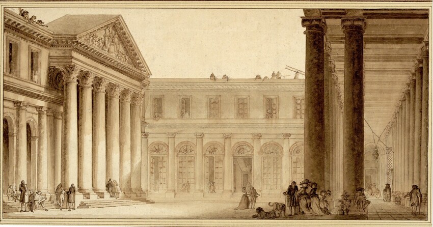 Jean Baptiste Maréchal (Frankreich, bekannte Tätigkeit 1771 - 1824) | Ansicht der Chirurgischen Fakultät in Paris | Displayed motifs: Building, 