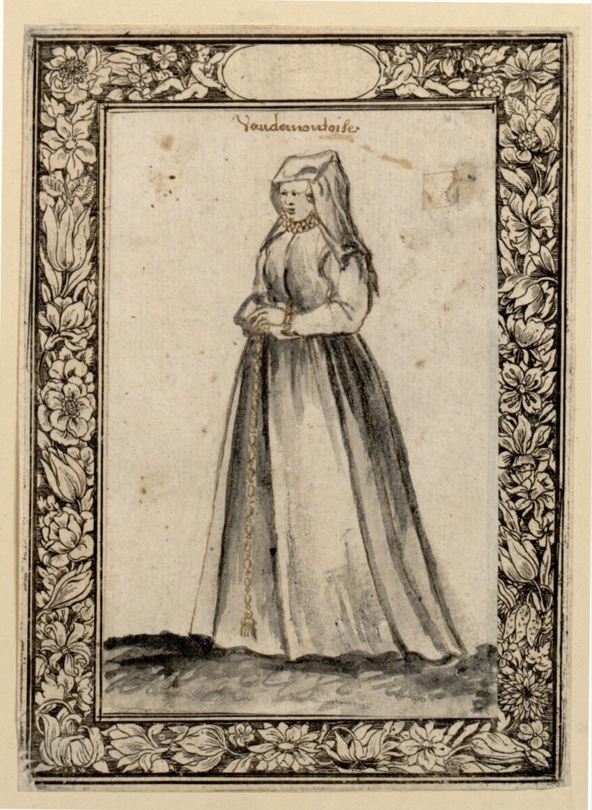 Sébastien Le Clerc (Metz 1637 - 1714 Paris) | Frau aus Vaudemont | Displayed motifs: Dress, Woman, Human face, Veil, Human head, 