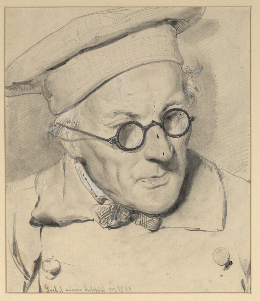 Carl Goebel (Wien 1824 - 1899 Wien) | Brustbild Kliebers | Displayed motifs: Human face, Glasses, Man, Clothing, Person, 