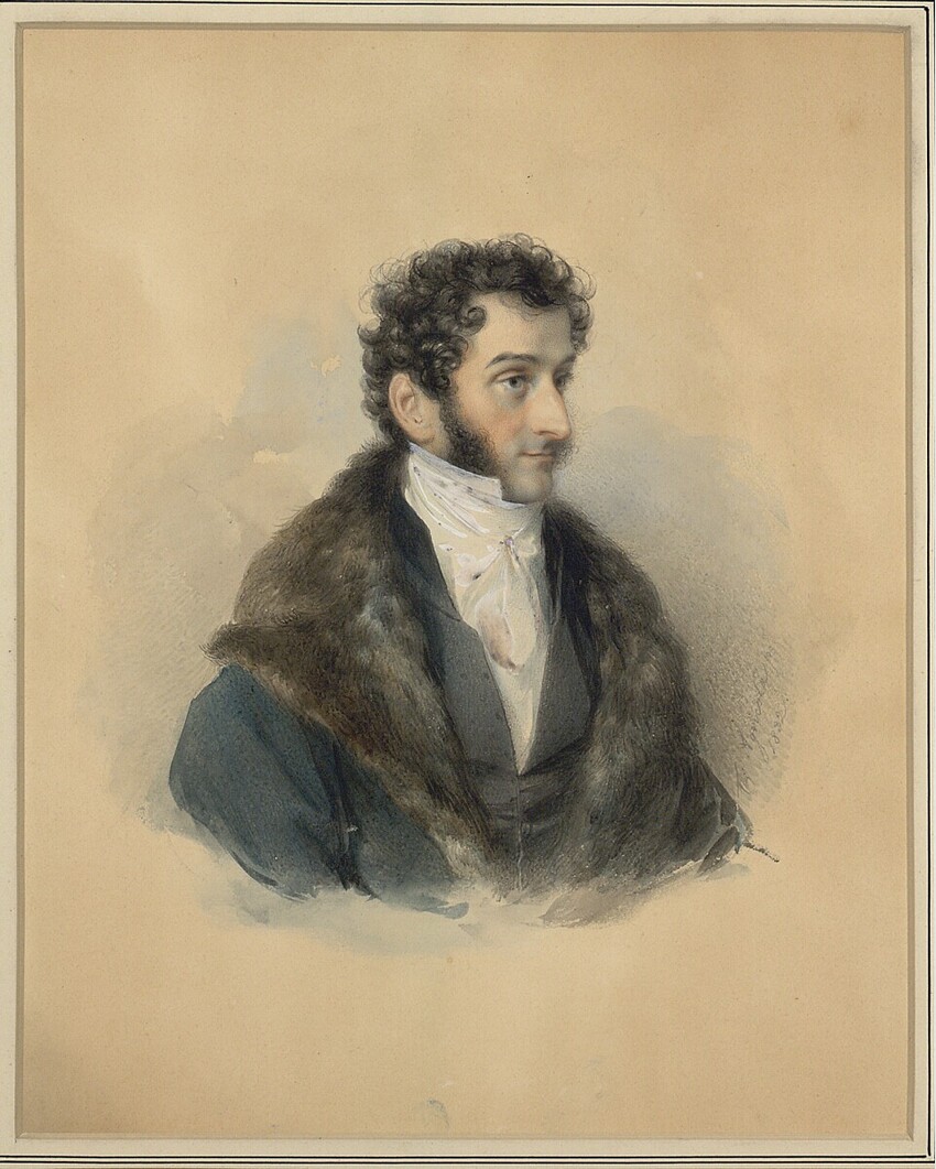 Karl Agricola (Säckingen 1779 - 1852 Wien) | Herrenporträt: Emanuel von Fillenbaum, Gebäudeinspektor | Displayed motifs: Man, Human face, Clothing, 