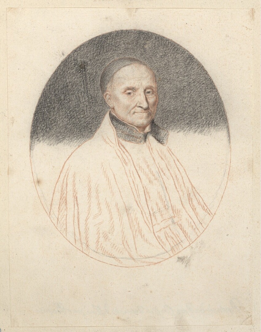 Nicolas Bazin (Troyes 1633 - 1710 Troyes) | Porträt des Reverend Père Crasset | Displayed motifs: Human face, Clothing, Man, 