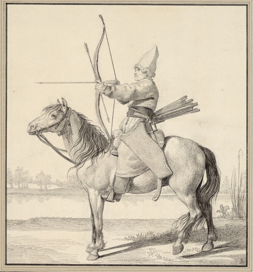 Johann Gottfried Schadow (Berlin 1764 - 1850 Berlin) | "Baschkir" | Displayed motifs: Horse, Miter, Person, Angel, Human face, Clothing, Footwear, 