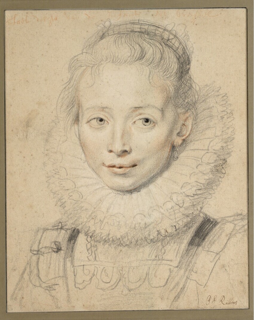 Peter Paul Rubens (Siegen 1577 - 1640 Antwerpen) | Rubens' Tochter Clara Serena (sog. Ehrendame der Infantin Isabella) | Displayed motifs: Human face, Man, Halo, Clothing, Person, Woman, 