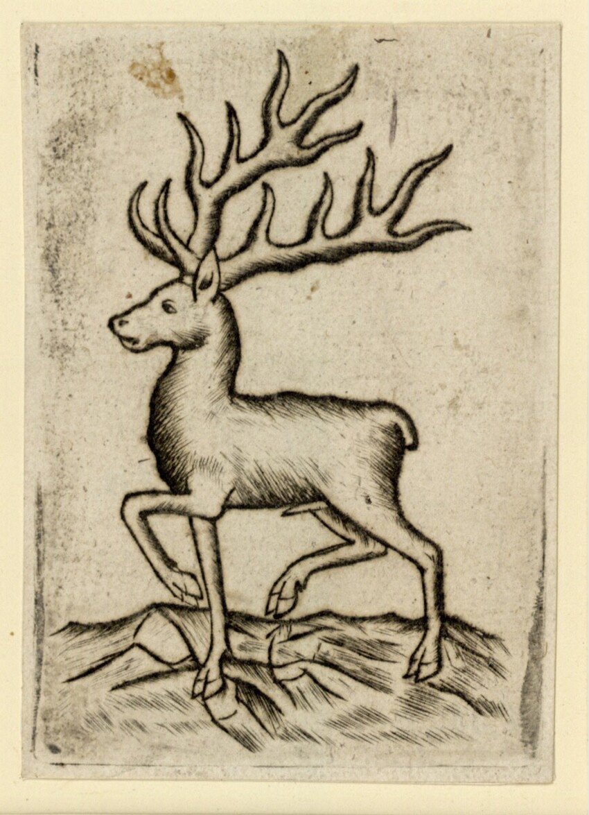 Anonym | Tier-Ass B | Displayed motifs: Deer, Animal, 